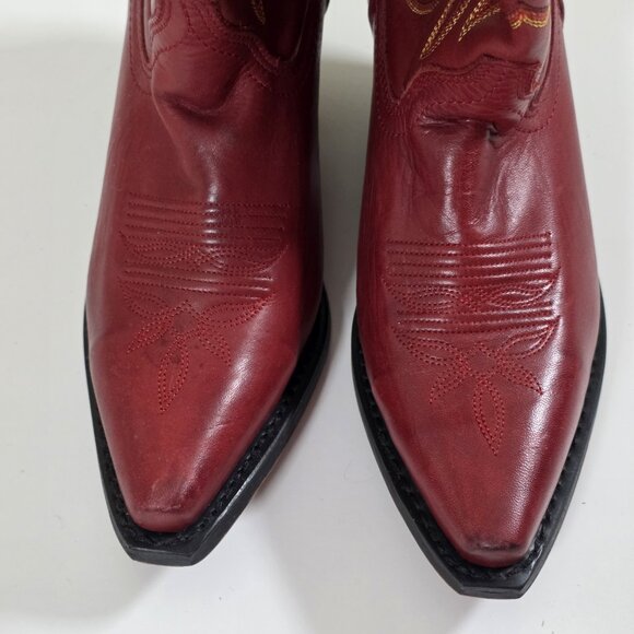 Laredo Western 51055 Boot Women 6.5 Madison Burnished Red Leather Stitch Cowgirl - Picture 4 of 16